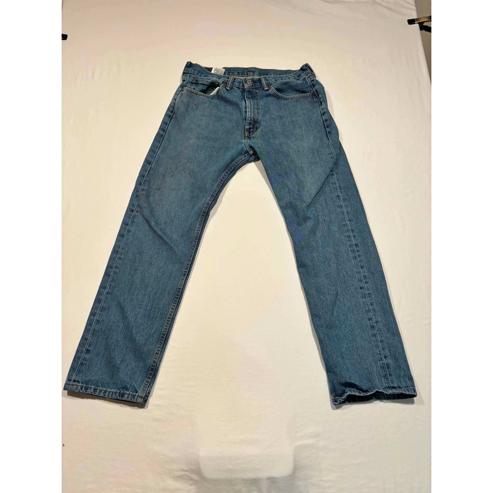 Levis 505 Regular Fit Straight Leg Jeans Blue‎ Denim 32x30 Workwear